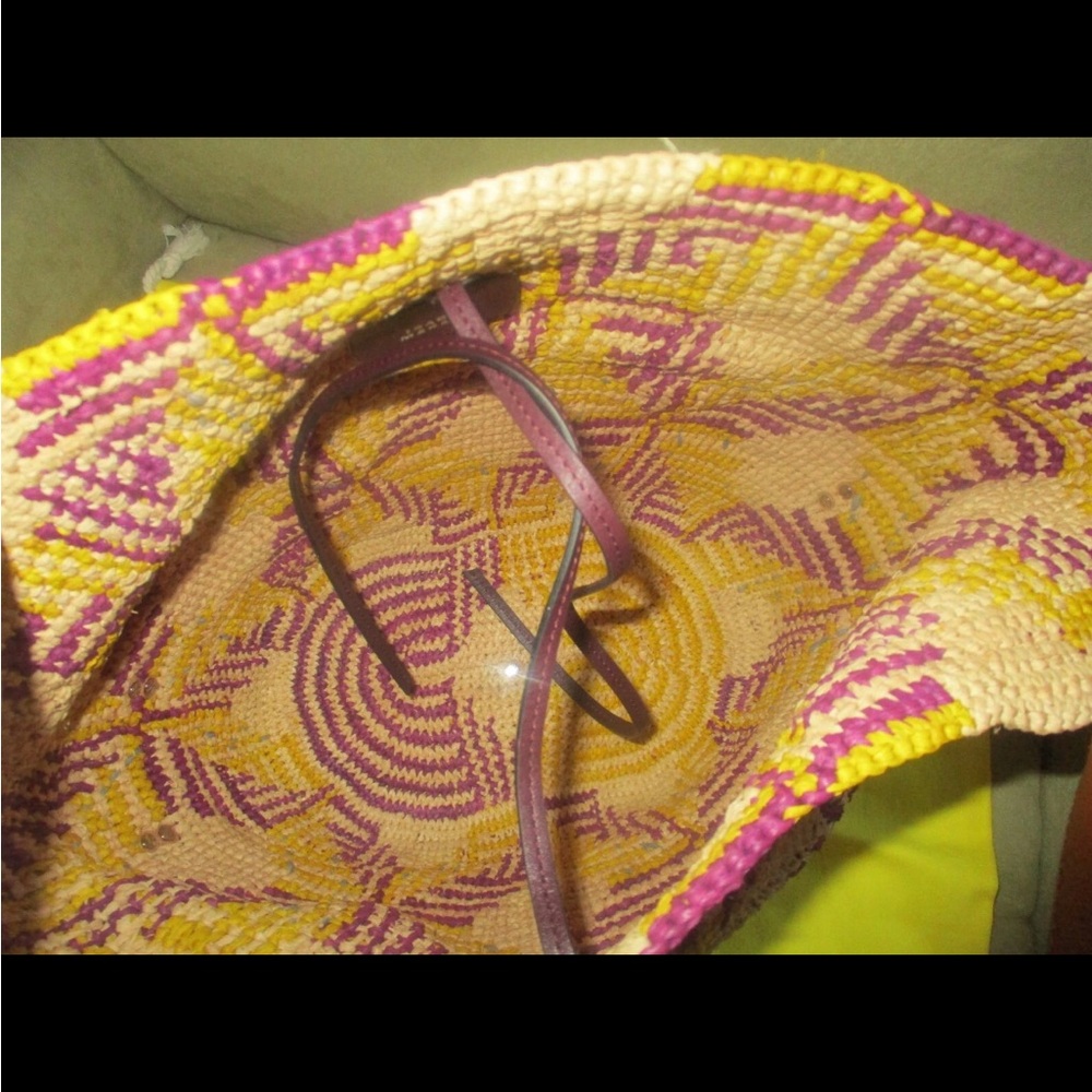 Isabel Marant Woven Shoulder Bag in Purple, Yellow & Cream - Picture 8 of 10